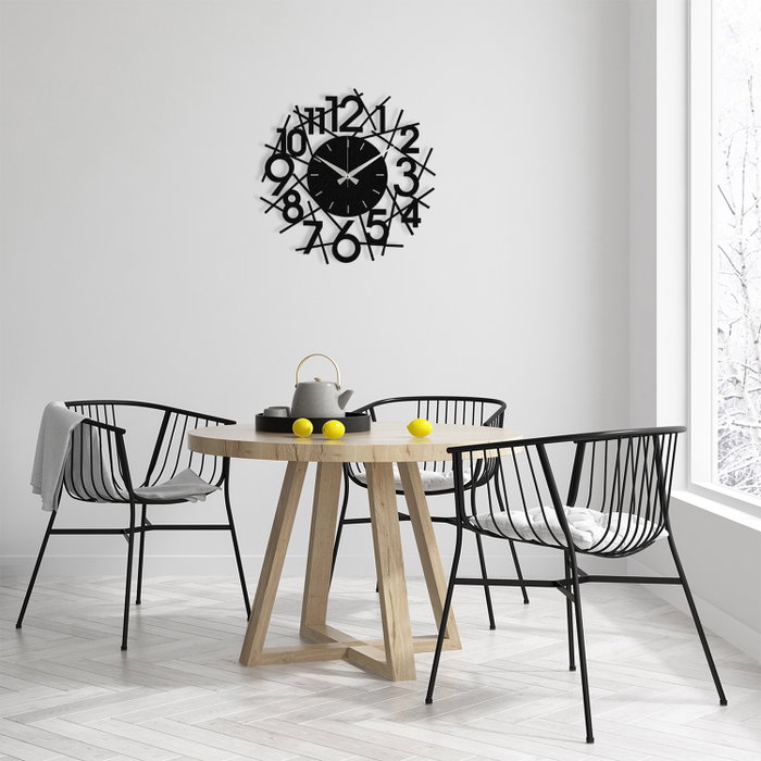 Wallity Rasputin Reloj de Pared Decorativo Negro Wallity Rasputin Reloj de Pared Decorativo Negro